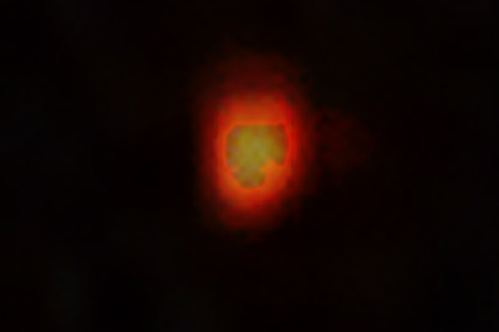 Again, the possible structure of this red luminous UFO